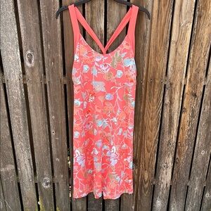Patagonia Large Floral Sleeveless Tank Dress L Ladies Stretch Athletic Gorpcore